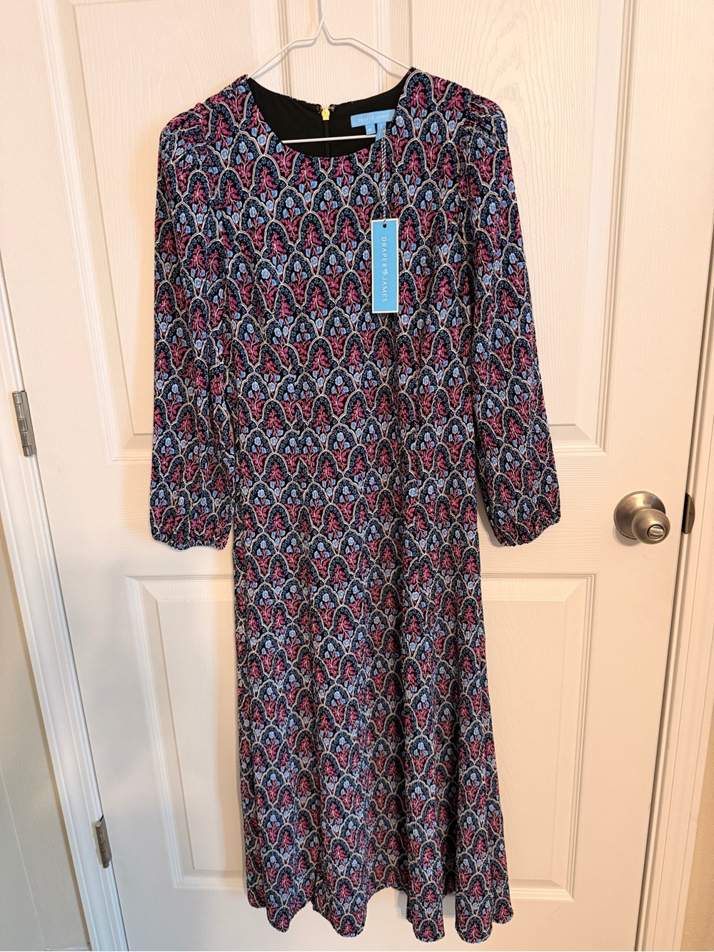 Draper James Floral Long Sleeve Midi Dress Size 6 NWT $198
